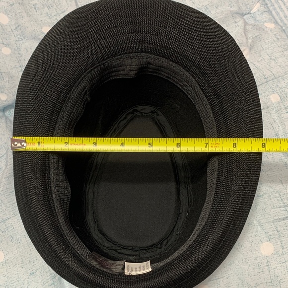 VTG 2b bebe Black Fedora Hat with Cream Band - Picture 9 of 10